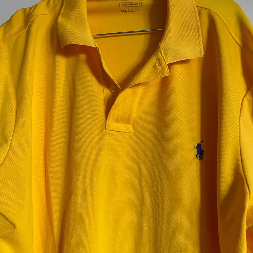 Polo by Ralph Lauren Men's Bright Yellow Polo performance Shirt